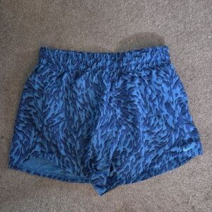 Nike Blue Patterned Athletic Shorts